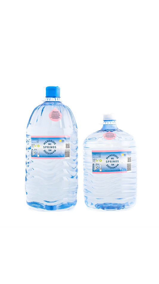SMART spring water bottle shown with a water cooler