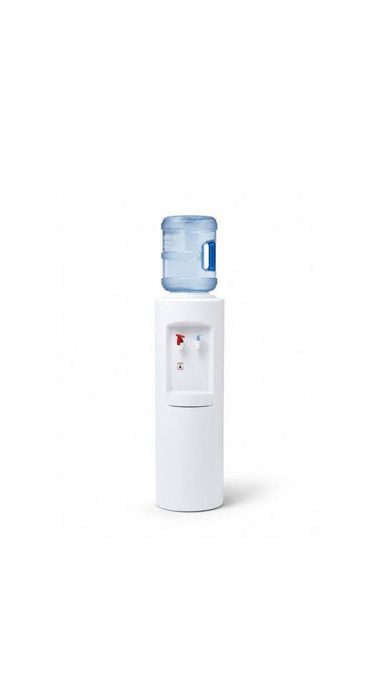 Floor-standing hot and cold water cooler