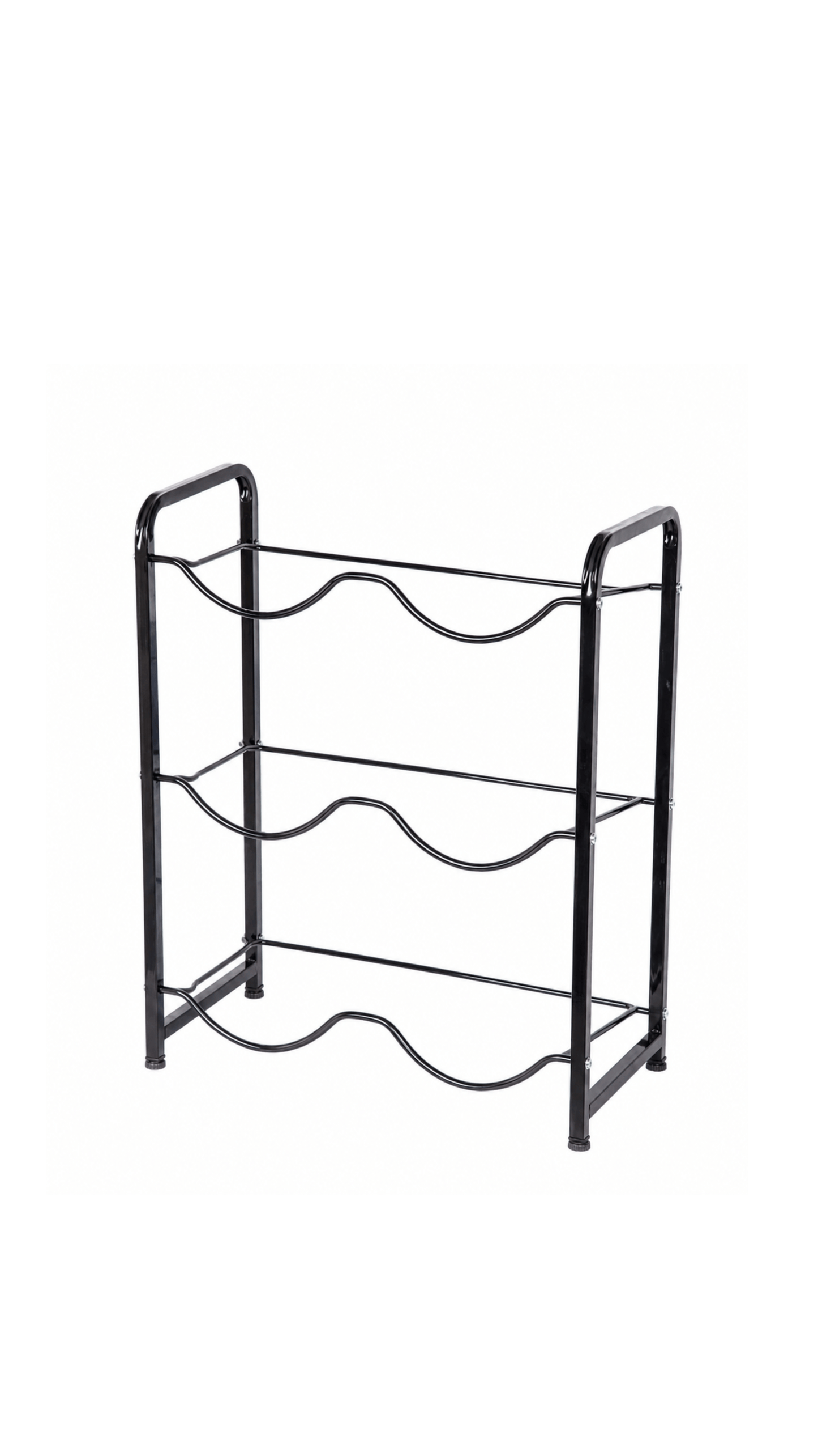 Six-bottle water storage rack for large water bottles